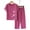 Hot Pink, variant on Two Piece Sets for Women Dressy, Pajama Pants Women Women's Pajama Sets Summer Two Piece Striped Outfits Set Short Sleeve Tops Capris Pants Loungewear Cotton Linen Set Cute Pajama Sets for Wome