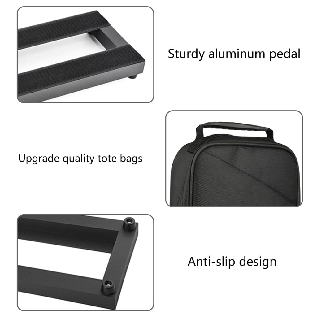 Portable Guitar Effect Pedal Mount Stand Small Size Guitar Pedal Board with Portable Carrying Bag and 2 Rolls of Tapes