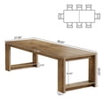 thumbnail image 5 of Tribesigns Farmhouse Conference Table for 6 to 8 People,7 ft Rectangular Meeting Table for Office,Working, Oak, 5 of 8