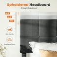 thumbnail image 7 of Gianna Twin Size Wood Bed Frame with Linen Upholstered Platform Bed and Headboard, No Box Spring Needed, 7 of 7