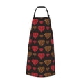 thumbnail image 2 of Lsque Gold Glitter Heart Waterproof Apron Chef Aprons for Men Heavy Duty Chemical Work Apron Extra Long Grilling Aprons with Adjustable Bib Apron, 2 of 9