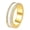 Gold White, variant on HIJONES Women's Stainless Steel Cubic Zirconia Inlay Edge Rotatable Half Eternity Ceramic Ring Anxiety Relax Turnable Finger Band Silver Black Size 8