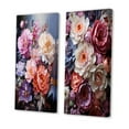 thumbnail image 3 of Designart "Oriental Creation Peachy Floral Display" Asian Art Wall Art Set Of 2 - Coral People Gallery Set For Office Decor, 3 of 7