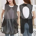 thumbnail image 3 of Professional Bib Apron for Chef - Waterproof Washable Aprons for Men and Women, Fastener Tape Fixation Back Mesh Design, with/without Pockets, 3 of 8