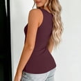 thumbnail image 5 of Sawvnm Women's Double Lined V Neck Tank Tops Summer Slim Fit Basic Sleeveless Shirts Cute Trendy Going Out Tops, 5 of 9