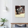 thumbnail image 3 of Nawypu   Vintage Vehicle Pictures Racing Motorcycle In The Workshop For Repair Motocross Drawing Giclee Painting On Canvas Home Decoration Living Room Office Wall Art, 3 of 4
