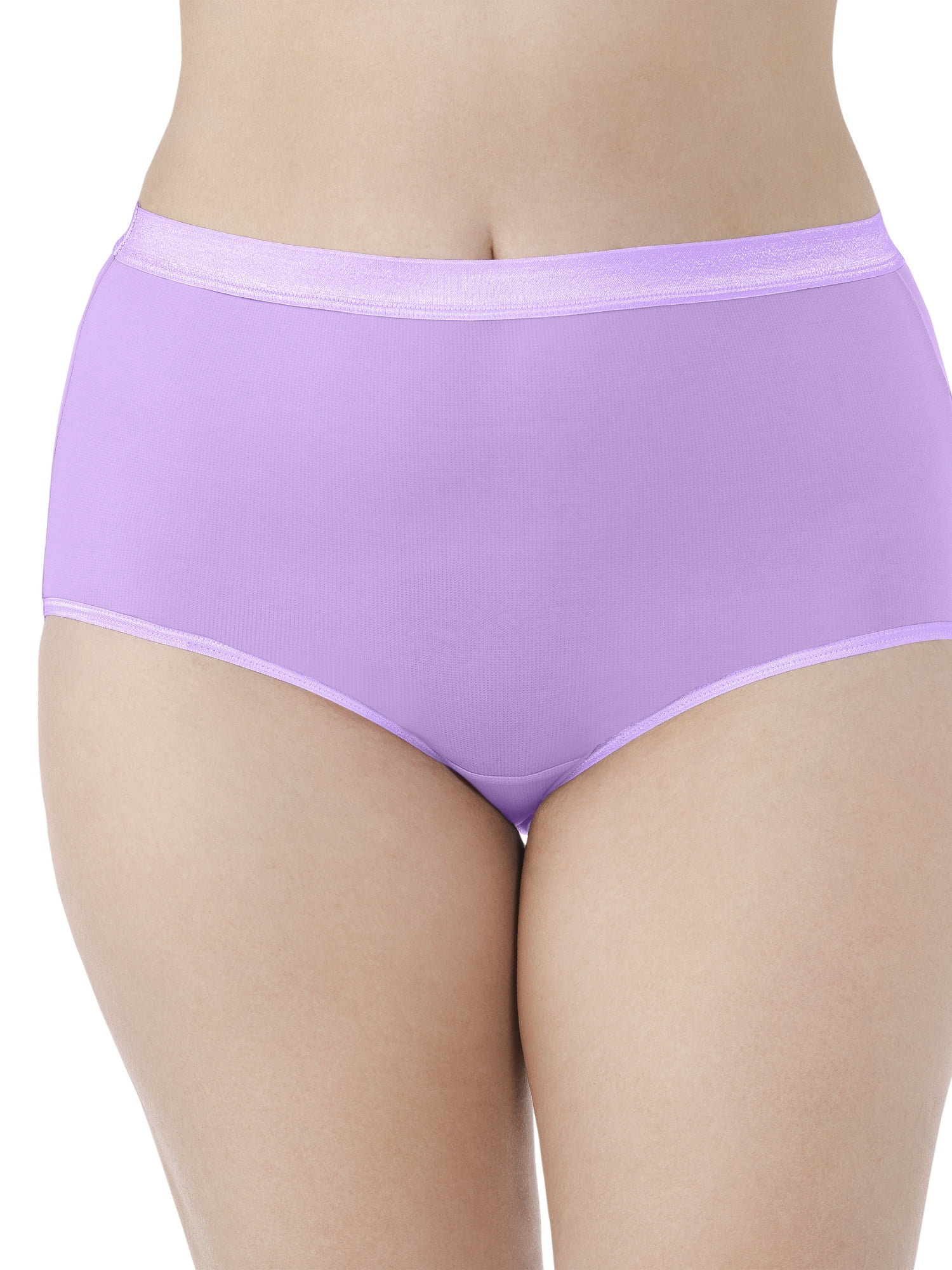 Fit for Me Women's Plus EverLight Brief Underwear, 4 Pack
