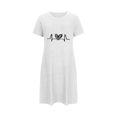 thumbnail image 6 of Elvqul Oversized Nightgowns Women Comfy White Casual Print Nightdress Short Sleeve Sleepdress Nightgowns, 6 of 6