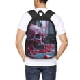 thumbnail image 4 of Balery Gothic Red Skull Cemetery Mochila para hombre y mujer - Tela Oxford 600D resistente - Gran capacidad, resistente al agua, ideal para la escuela, viajes y senderismo, 4 of 6