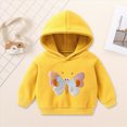 thumbnail image 2 of KPOPLK Hoodies for Toddler Boy Fall Graphic Embroidered Long Sleeve Pullover Sweatshirt Winter Kids Casual Clothes Yellow Size 5-6 Years, 2 of 7