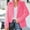Pink, variant on Leesechin Womens Blazer Solid Collar Slim Long Sleeve Office Jacket Coat Outerwear Tops
