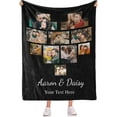thumbnail image 3 of Personalised Photo Blanket Dad We Love You Custom Picture Collage Blanket Fathers Day Photo Blanket Personalised Gift for Dad Papa Father Grandpa, 3 of 6