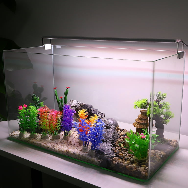 Unique Bargains 2 Pcs Aquarium Artificial Plant for Goldfish Tank Decor Green 4.72 inch, Size: 12cm/4.72 inch(H)