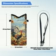 thumbnail image 7 of SEANATIVE Men Women Small Crossbody Purses Mini Cellphone Pouch Case Phone Carrier Bag with Detachable Adjustable Strap for iPhone 15/14/13, Rooster Chicken Pumpkin Sunflower Pastoral Style, 7 of 7