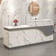 thumbnail image 2 of Pulpit Restaurant Tables Bar Counter Lectern Cashier Podium Stand Small White Desk Receptionist Pulpitos Bureau Shop Furniture My Lux Decor Round, 2 of 19
