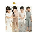 thumbnail image 3 of 1-6T Kids Baby Girls Soft Comfy Capri Sleepwear Short Sleeve Tops with Capri Pants Two-Piece Pjs Lounge Sets, 3 of 6