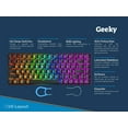 thumbnail image 2 of Geeky GK75 75% | Hot Swappable Mechanical Gaming Keyboard | 84 Keys Multi Color RGB LED Backlit for PC / Mac Gamer | ANSI US American Layout ( Black , Mechanical Speed Silver ), 2 of 7
