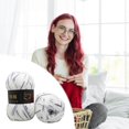 thumbnail image 3 of Uuiauoio Cotton Yarn for Crocheting, Baby Yarn for Crocheting Soft, Fluffy Crochet Yarn, 7 Ply Cotton Yarn for Puzzle、Socks、Clothes, 3 of 5