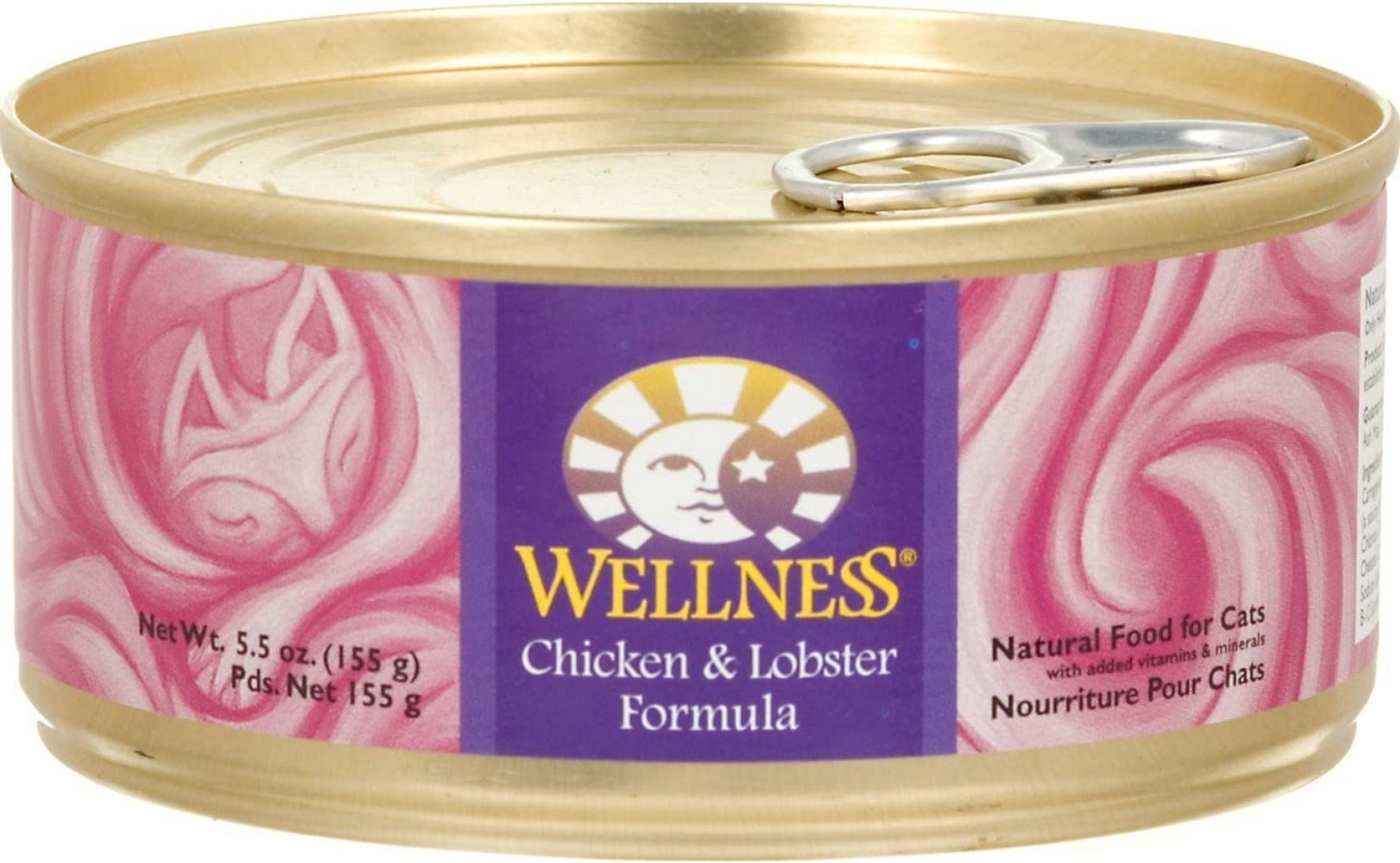 Wellness Chicken & Lobster Formula Canned Cat Food 24 5.5oz Cans