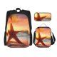 thumbnail image 1 of Easygdp Starfish Sunset Sea Beach Mochila para Niños y Niñas con Set de Caja de Almuerzo y Estuche para Lápices 3 en 1, Mochila Escolar Estampada para Adolescentes, 1 of 7