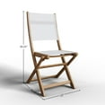 thumbnail image 3 of Lucas Teak Outdoor Folding Chair in White Dura-Sling Fabric, 3 of 5