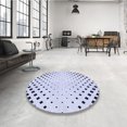 thumbnail image 4 of Ahgly Company Machine Washable Indoor Square Transitional Lavender Blue Area Rugs, 6' Square, 4 of 7