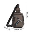 thumbnail image 4 of Tyidzon Sling Bag for Men Women, Crossbody Bag for Men Slim Chest Backpack Man Purse Small Shoulder Bag with Earphone Hole for Travel Hiking, 4 of 7
