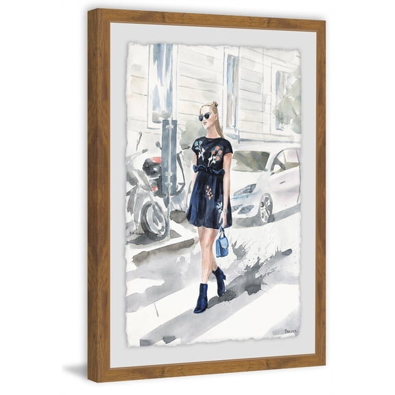All Blue Framed Painting Print