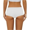 thumbnail image 3 of ibuvkizy Womens Underwear,Panties for Women Soft Stretchy Briefs,Women's Solid Color Mid Waist Comfortable and Breathable Flat Foot Underwear, 3 of 4