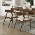 thumbnail image 2 of 5PC Extendable Dining Table Set with 4 Upholstered Chairs, Modern Walnut Wood for 4-6 Seats, Space-Saving Adjustable Length & Durable Construction, Easy Assembly, 2 of 8