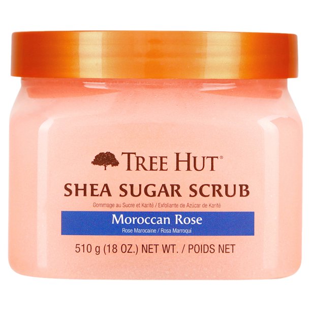 Tree Hut Shea Sugar Exfoliating Body Scrub Moroccan Rose, 18 Oz.