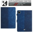 thumbnail image 3 of ELEHOLD for iPad Pro 11-inch M4 (2024) (A2836/A2837/A3006), Suede Leather Wallet Case with Kickstand Pencil Holder, Folio Magnectic Cover with Smart Auto Wake/Sleep,Blue, 3 of 5