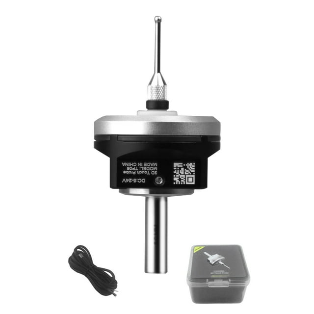 TFixol High Precisions Edges Finder Anti-roll Probe with Wires Desktop Center Finder Aluminum Alloy Probe Compatible with Mach3 grbl