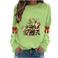 thumbnail image 6 of Christmas Sweatshirts for Womens Long Sleeve Crew Neck Christmas Print Sweatshirt Holiday Long Sleeve Pullover Tops, 6 of 6