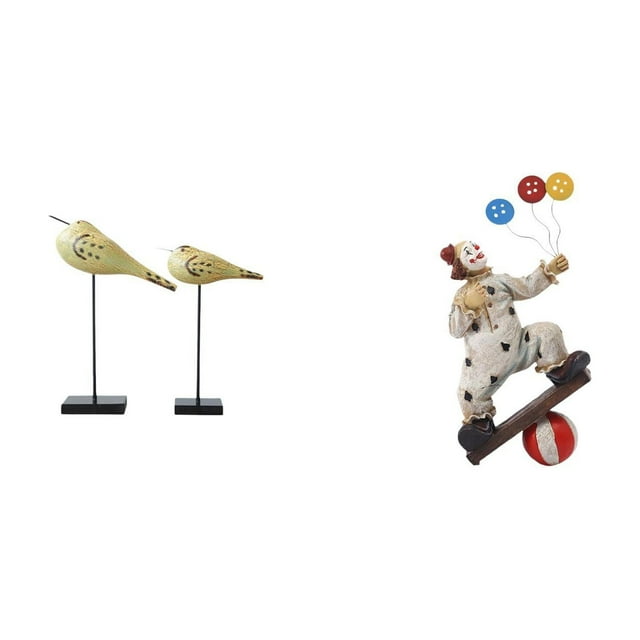 Estatuas de pájaros,Estatuas de pájaros de madera para decoración del hogar,decoraciones de pájaros,Figuras de animales de madera para decorar el escritorio,Figuras de payasos,Estatua de