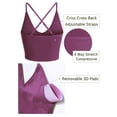 thumbnail image 5 of Made by Olivia Women's Seamless Padded Workout Sports Bra Cami Cropped Yoga Tank Top with Adjustable Straps, 5 of 7