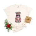 thumbnail image 6 of Pink and Teal Nutcracker Patchwork Print - Women's Garment Dyed Graphic T-Shirt, 6 of 8