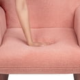 thumbnail image 5 of Minimalist Teddy Fleece Single Sofa Chair With Arms And Pillow, Grey Accent Chair For Living Room And Bedroom,Pink, 5 of 15