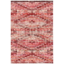 SAFAVIEH Montage Gladwyn Geometric Indoor/Outdoor Area Rug, Rust/Ivory, 4' x 6'