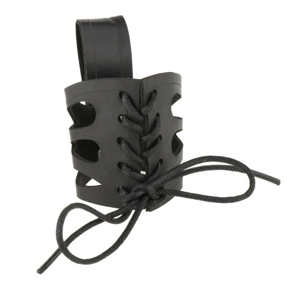 Accesorio para cinturón Medieval, portavasos con forma de cuerno, fundas de cuero PU, cinturón práctico, soporte para taza de café, colgador de cuerno Negro Yinane Estuche para tazas de cuerno