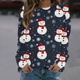 thumbnail image 2 of RKSTN Sweat-Shirt pour Femmes Mode Noël Imprimé à Capuche Raglan Manches Longues Col Rond Haut Chandail en Molleton de Noël, 2 of 4