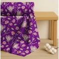 thumbnail image 4 of Soimoi Purple Cotton Cambric Fabric Leaves & Magnolia Floral Print Fabric by the Yard 56 Inch Wide, 4 of 7