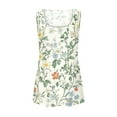 thumbnail image 6 of Yghzkop Womens Tank Tops Loose Fit Pleated Print Blouse Round Neck Sleeveless Tunic Top Summer Casual Park Essentials Lightweight Quick-Dry T-shirts Street Style Camisole, 6 of 6