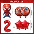 thumbnail image 3 of 6 Pcs Spiderman Superhero Foil Balloon Set, 32 Inch Red Number Balloons (1-9), Kids Birthday Party Decorations, Baby Shower, Themed Party Supplies for Boys, 3 of 4