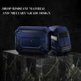 thumbnail image 7 of Dteck for AirPods 3rd Generation (2021) Case, Hybrid Protective Case with Carabiner, Shockproof Cover with Keychain for Airpod 3 Wireless Charging Case Accessories [Front LED Visible], blue, 7 of 7