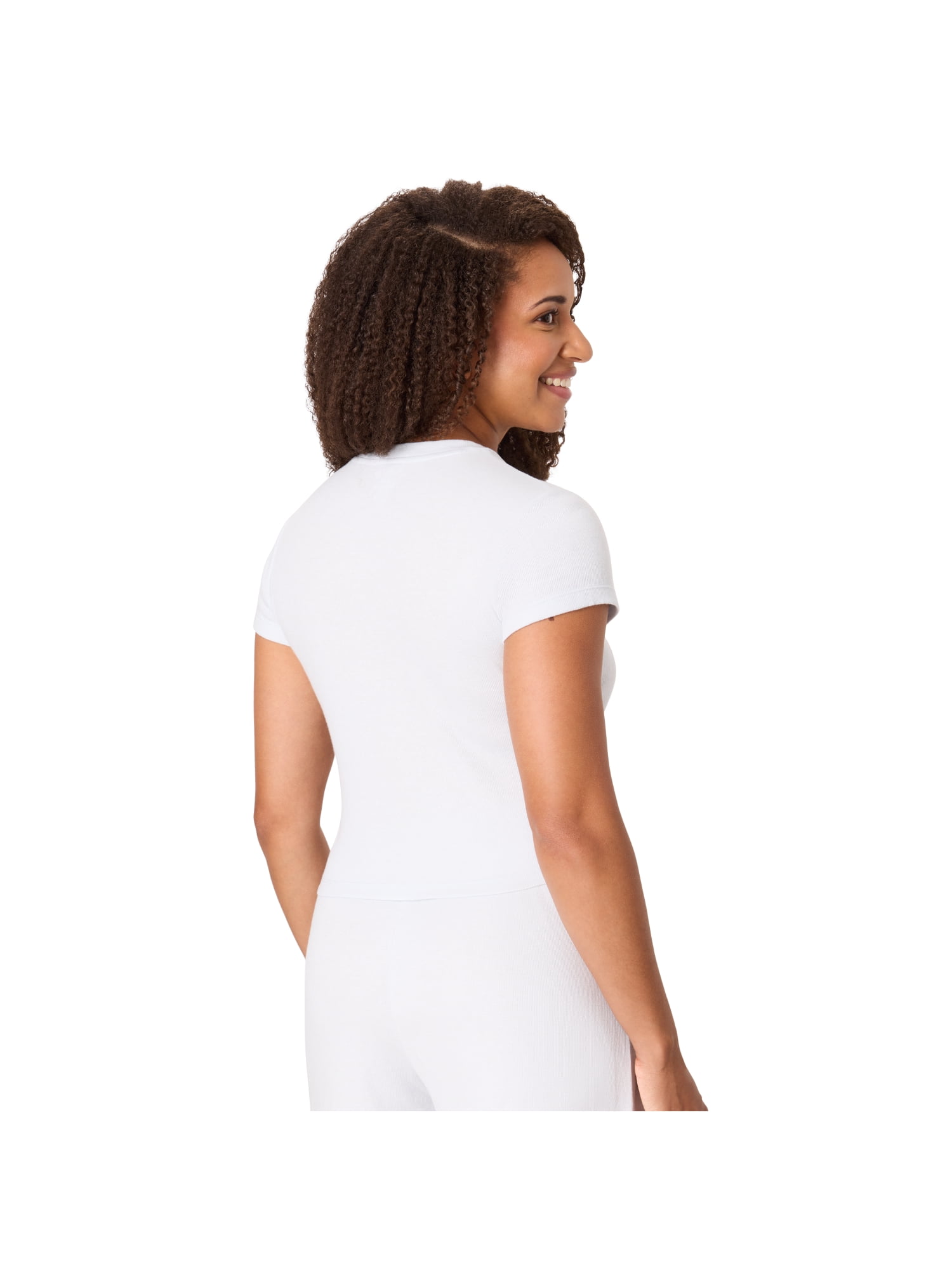 Hanes Originals Women's SuperSoft Comfywear Sleep Rib Crop Tee, Sizes S to 2X