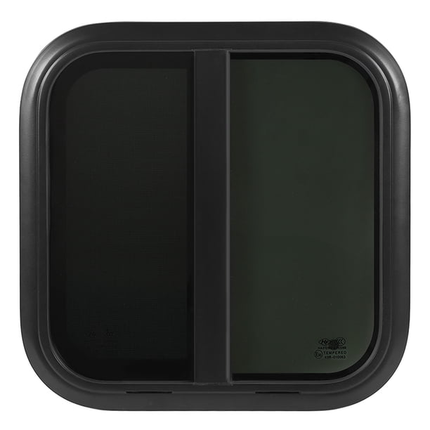 Aqxreight Sliding Window,600x600mm RV Window Black Aluminium Alloy ...