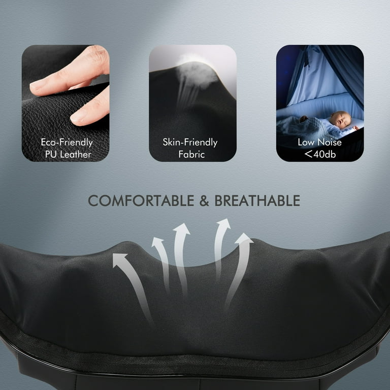 MARNUR Neck and Shoulder Massager 3D Deep Tissue Kneading Shiatsu Massager with Heat Black