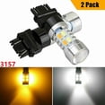 thumbnail image 1 of 2X 3157 LED DRL White/Amber Switchback Turn Signal 20-SMD-5730 Light, 1 of 4