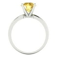thumbnail image 4 of Solitaire Engagement Ring for Women - 2ct Simulated Yellow Diamond in 18K White Gold Promise Ring, 4 of 6